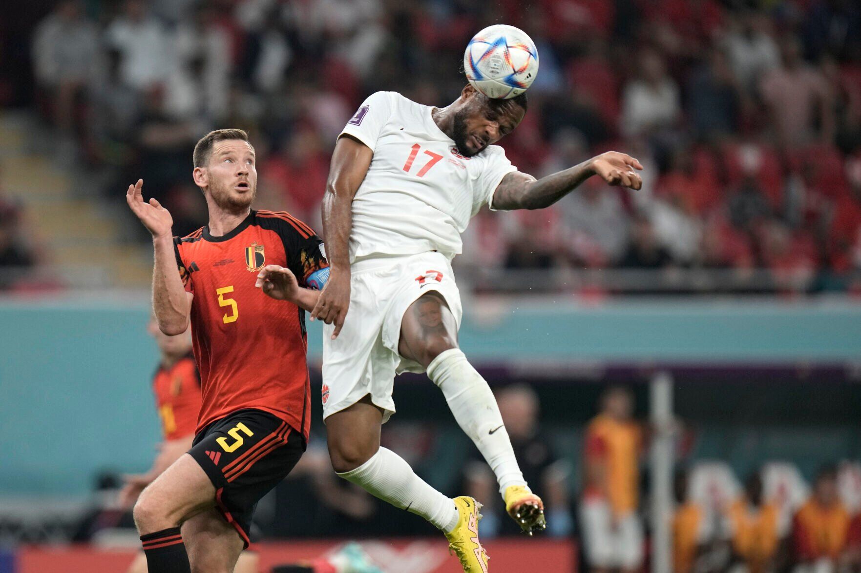 APTOPIX WCup Belgium Canada Soccer